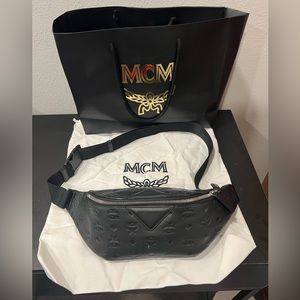Black MCM cross body/Fanny bag